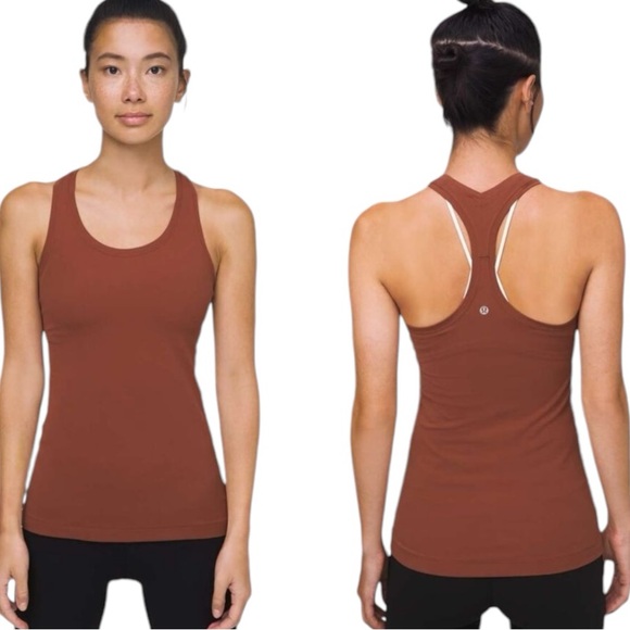 lululemon athletica Tops - LULULEMON | Cool Racerback II Tank Nulu in Rustic Clay | Run Gym Athletic Top 2